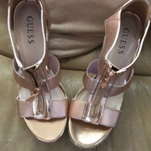 Closet clear out ❤️ Rose Gold Summer wedges